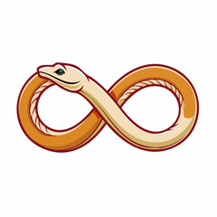 "A snake coiled into the shape of an infinity symbol—sleek and symbolic."