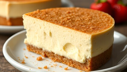 New York Style Creamy dense and rich with a graham cracker crust
