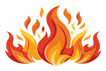 Vibrant abstract flames with red orange yellow gradient fire heat