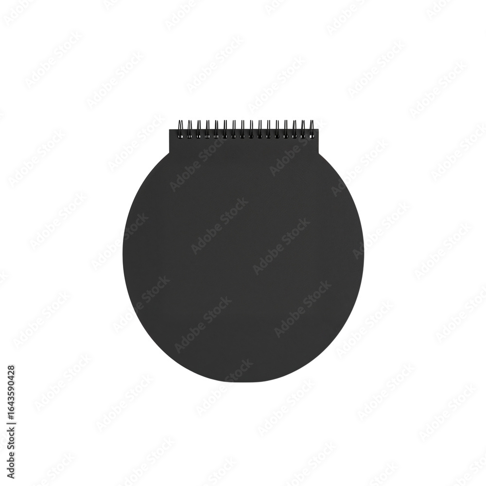 Poster Minimalist circular notebook mock up for creative projects presentation, isolated blank canvas for