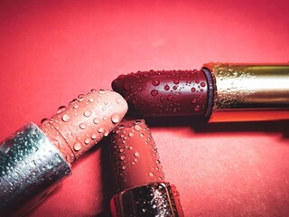 Lipstick red water