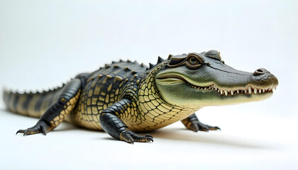 Fototapeta premium crocodile isolated on white background