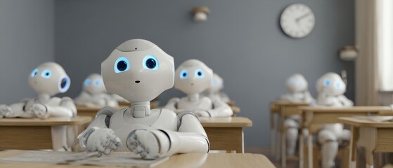 The Robots Engaged in Learning Inside a Modern Classroom Setting