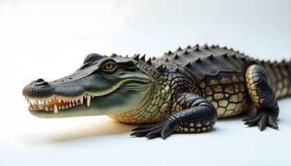 Fototapeta premium crocodile isolated on white background
