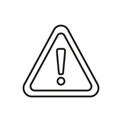 Simple warning sign Minimalist alert icon in black and white.
