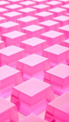 Fototapeta premium Abstract geometric pattern of many pink squares