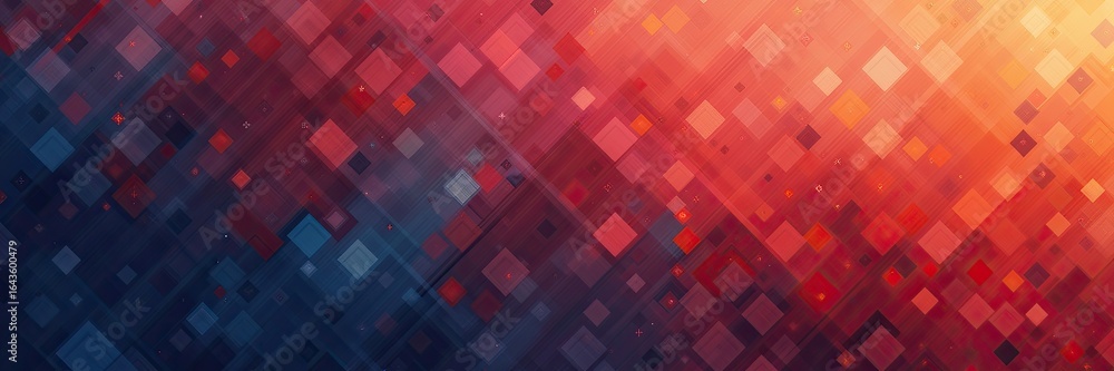 Poster abstract geometric pattern with vibrant color transitions.
