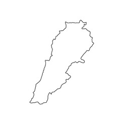 Obraz premium Lebanon outline map simple design