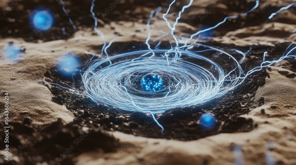 Poster mystical energy source emanating from the earth's core vortex