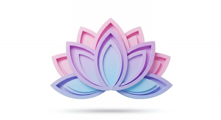 Fototapeta premium Colorful gradient lotus flower design