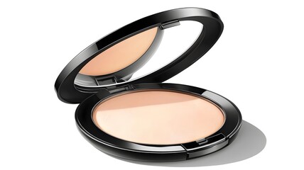 luxury compact face powder with embossed floral design, elegant beauty product for flawless makeup and skincare routines