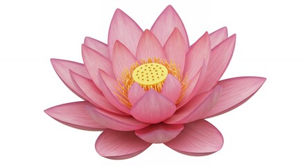 Fototapeta premium Pink lotus flower isolated