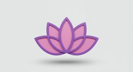Fototapeta premium Stylized lotus flower graphic design