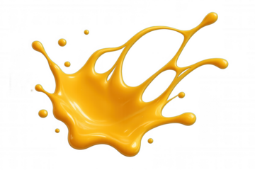 Orange juice splashing dynamically, generating energetic droplets, highlighting beverage freshness with transparent background, ideal for marketing visuals