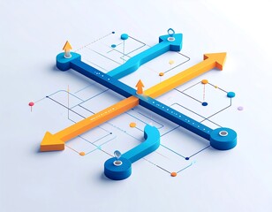 Abstract graphic of interconnected pathways