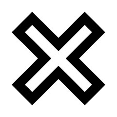 Obraz premium Modern Minimalist Close X Icon Vector. Cancel Exit Delete Symbol.