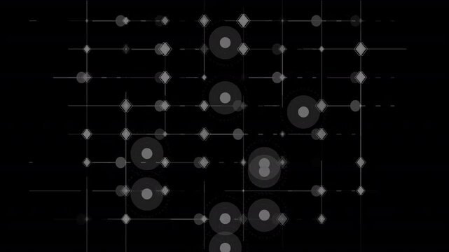 Numeric Grid Overlay Video Animation