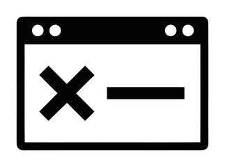 Obraz premium Minimalist Minimize Window Icon Vector. Flat Design UI Button.