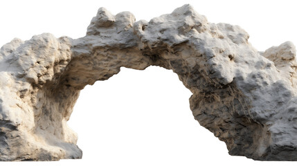  stunning natural stone arch with unique texture and form isolated on white background
