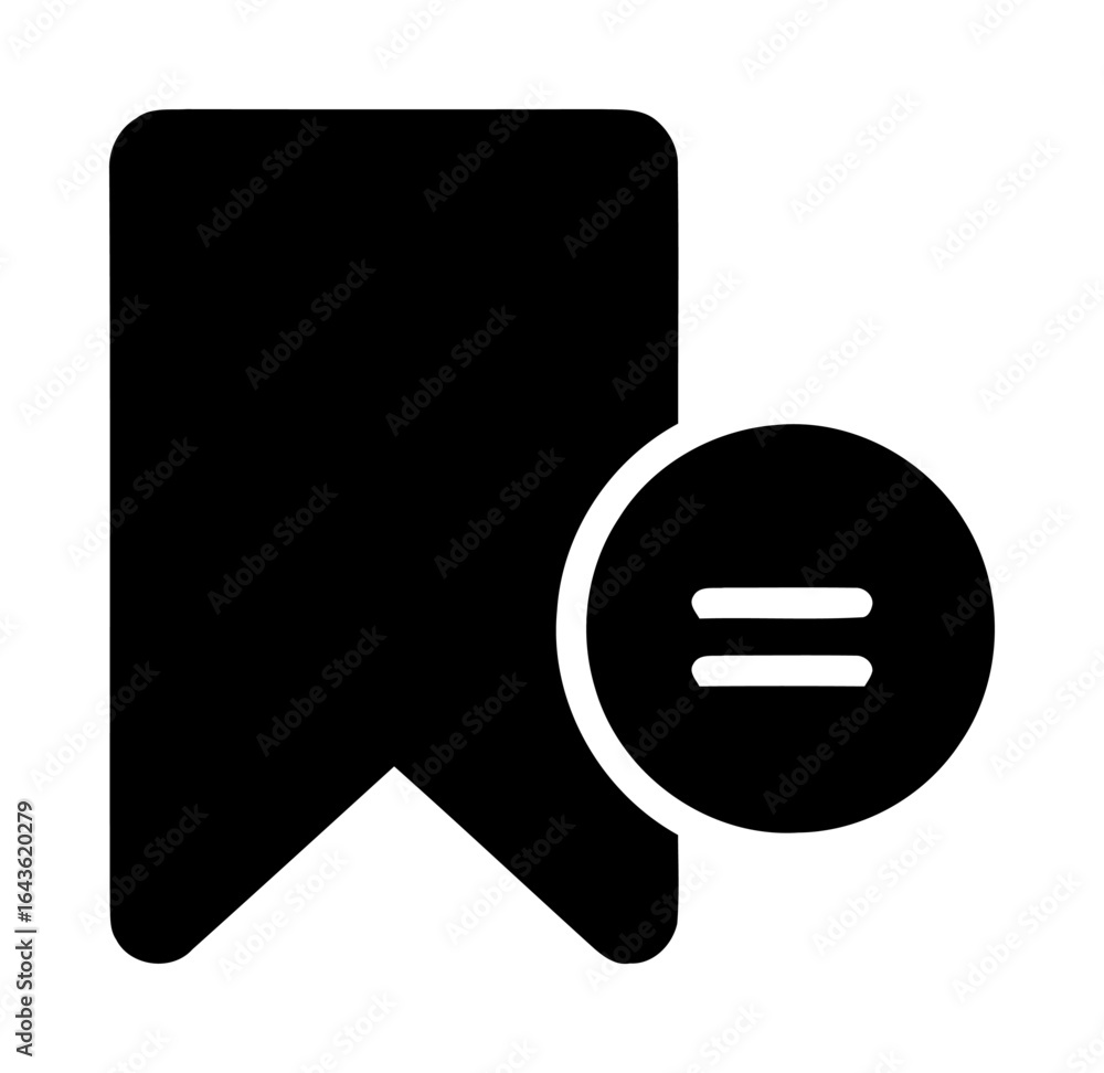 Poster minimalist bookmark save icon - vector design for storage & archive, modern flat ui ux symbol