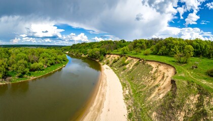 Obraz premium River landscape scenic view