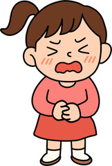 배가아픈여자아이