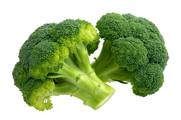 Fresh green broccoli on white background for healthy eating and vegetarian lifestyle inspiration