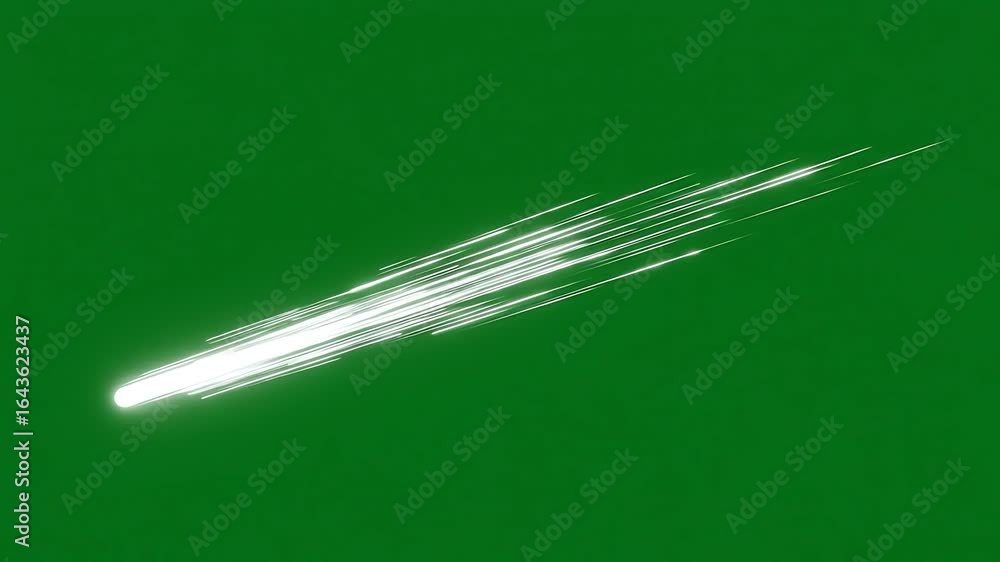 Poster streak of light moving across green background abstract visual effect