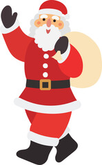 クリスマス素材　挨拶をするサンタクロース