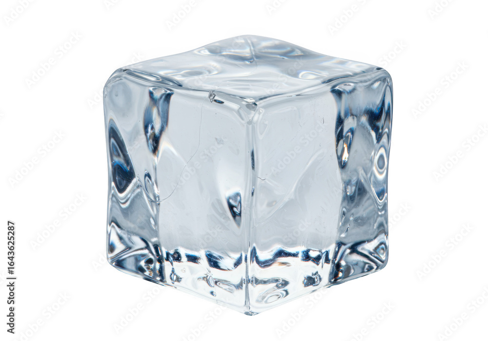 Poster ice cube isolated on transparent background