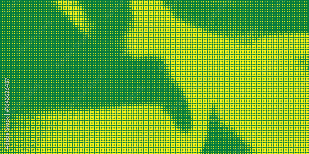 Poster dots halftone yellow green color pattern gradient texture background.