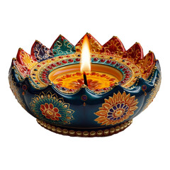Happy Diwali Illuminated Diya Celebration