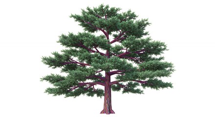 Single pine tree illustration