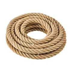 Natural fiber rope coiled neatly for versatile use in outdoor or indoor applications and crafting