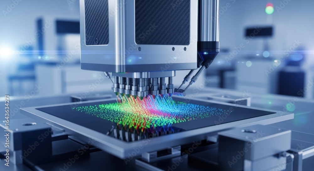 Aufkleber technological overview of inkjet printing machinery depositing quantumdot color layers essential for