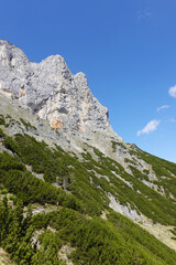 The view of the top Untersberg mountain, Salzburg, Austria