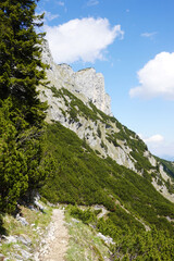The view of the top Untersberg mountain, Salzburg, Austria