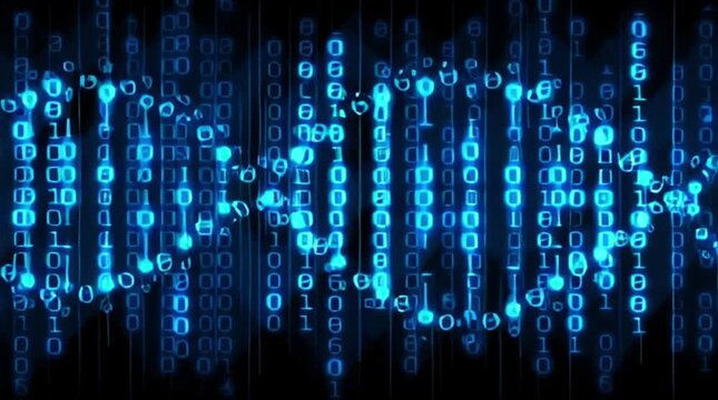 Abstract digital binary code background