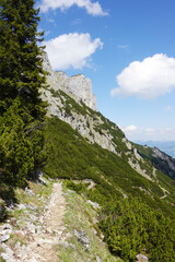 The view of the top Untersberg mountain, Salzburg, Austria
