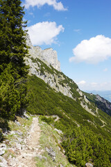 The view of the top Untersberg mountain, Salzburg, Austria
