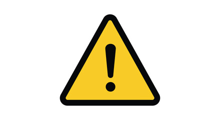 Yellow Triangular Warning Sign with Exclamation Point