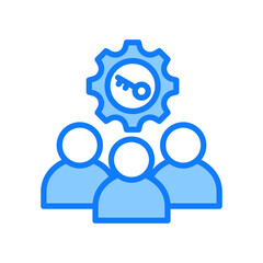 Fototapeta premium Key Resources blue icon 