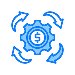 Revenue Model blue icon 