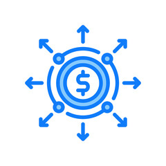 Revenue Diversification blue icon 