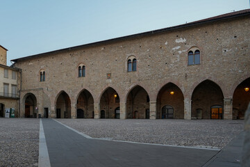 Piazza Cittadella, in Citta Alta a Bergamo.