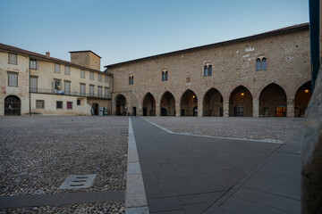 Piazza Cittadella, in Citta Alta a Bergamo.