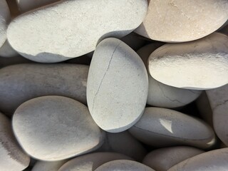 White Pebble with a Crack