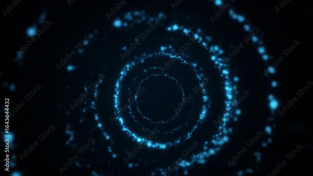 Poster glowing cloud formation animation data processing connection concept blue