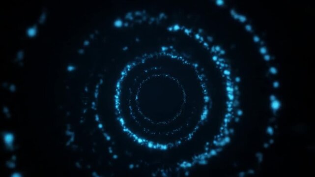 Glowing Cloud Formation Animation Data Processing Connection Concept Blue