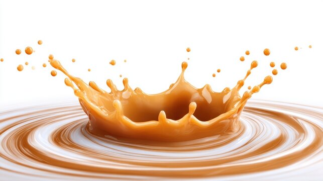 Delicious chocolate splash on white, a sweet treat for culinary creations rich,